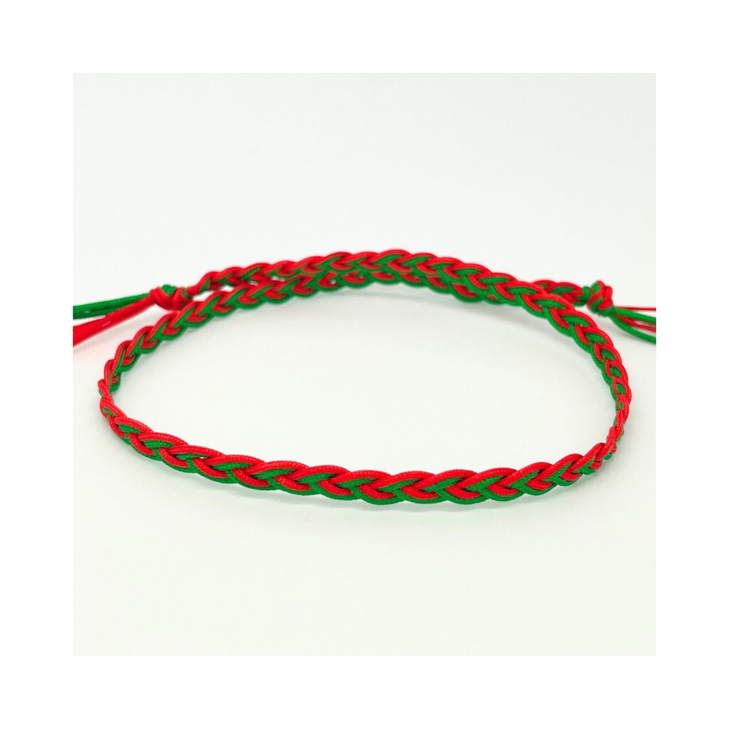 Portugal Team Colours Woven Bracelet - Green and Red
