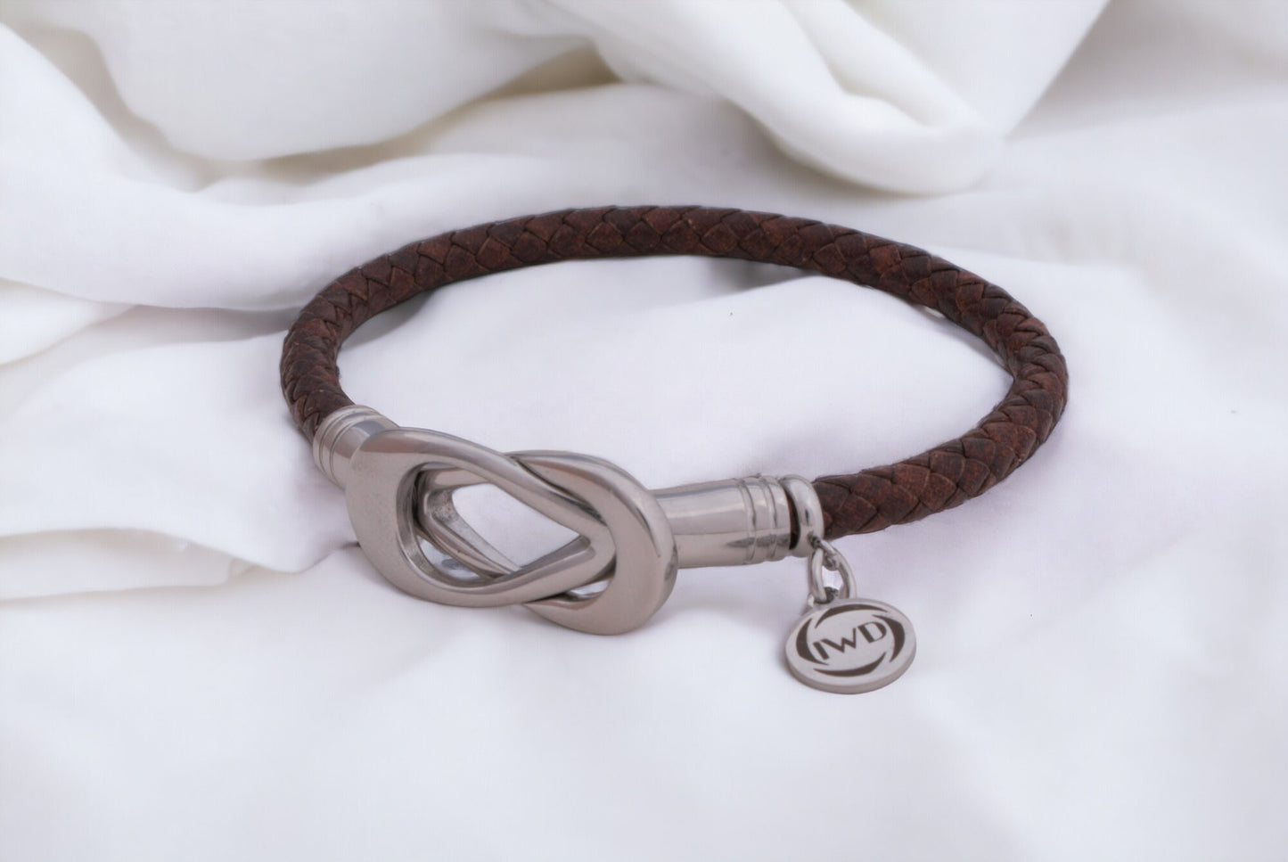 Infinity Magnetic Clasp Braided Leather Bracelet