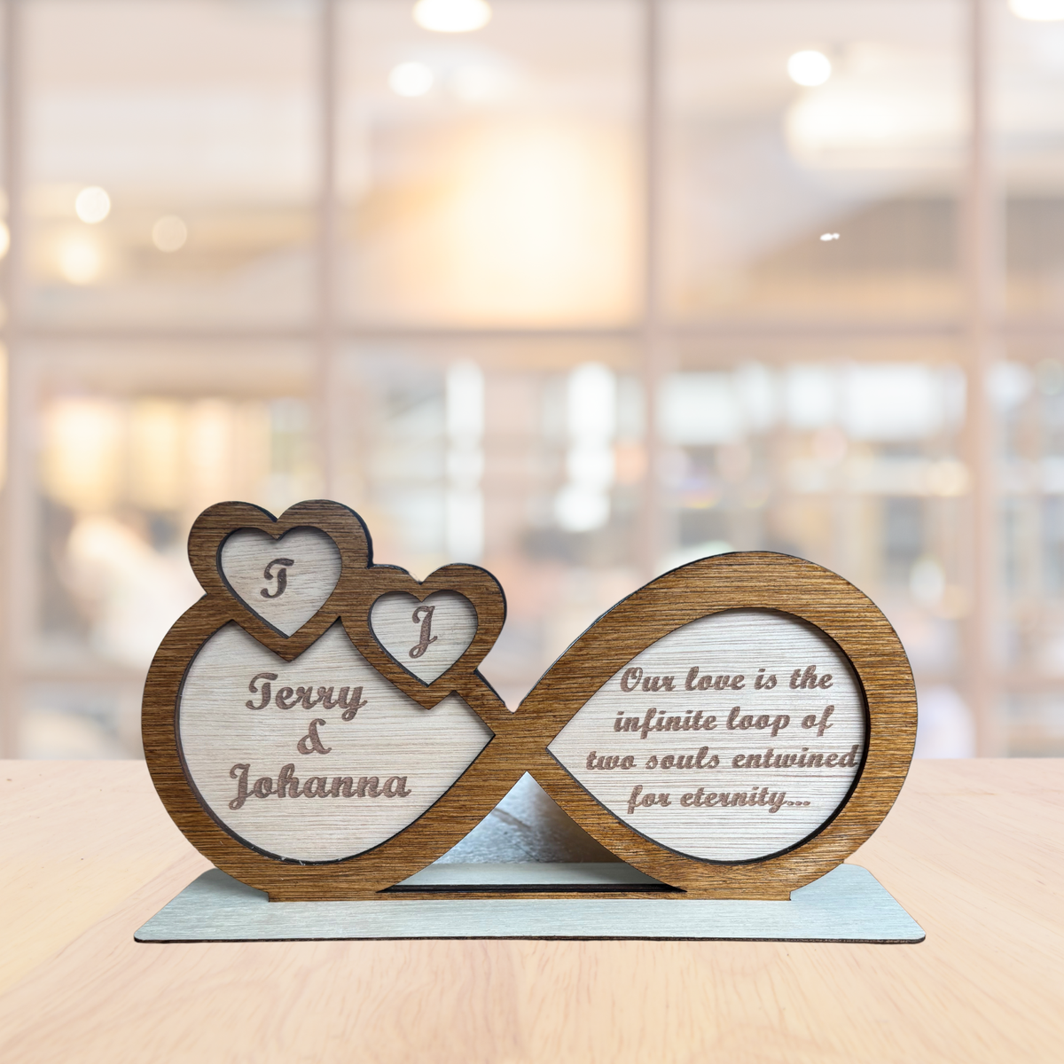 1st Anniversary Gift for Wife or Husband - Personalised Infinity Ornament