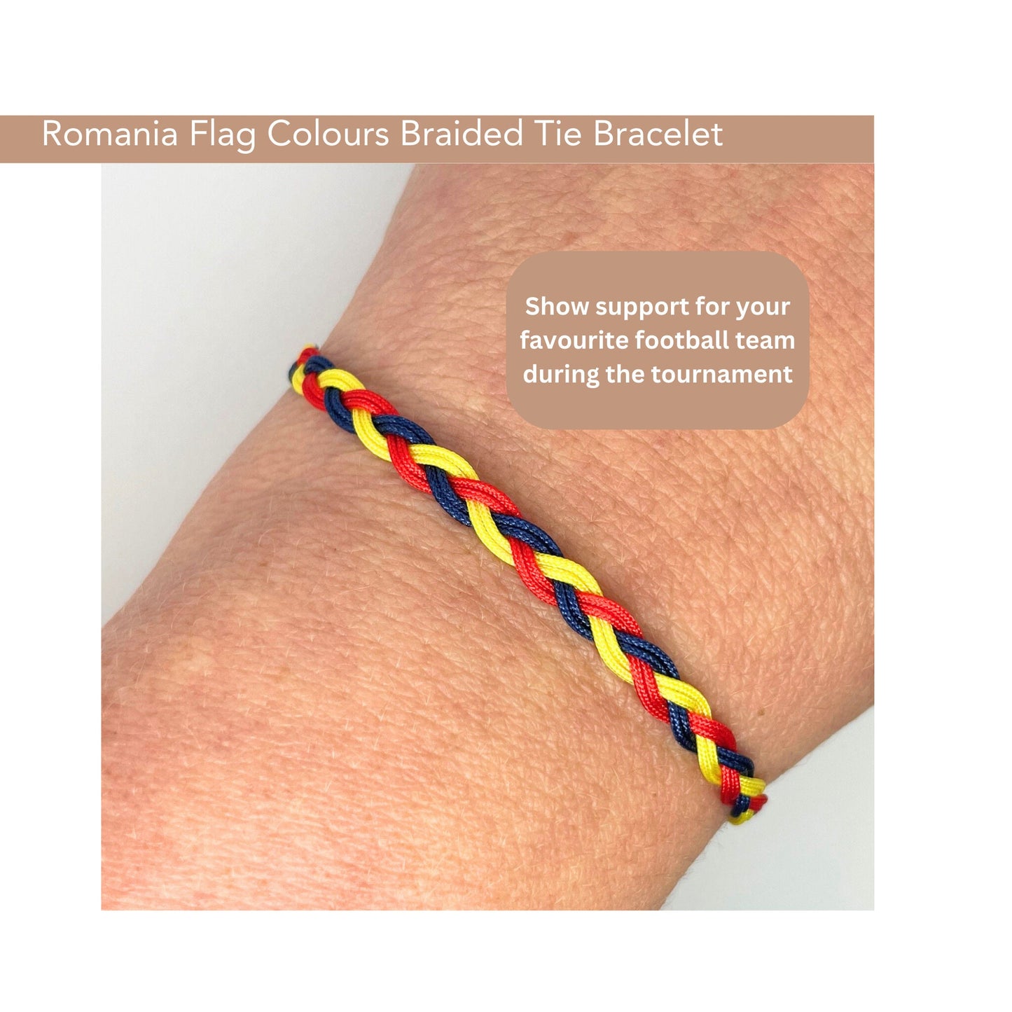 Romania Team Bracelet - Blue Yellow and Red