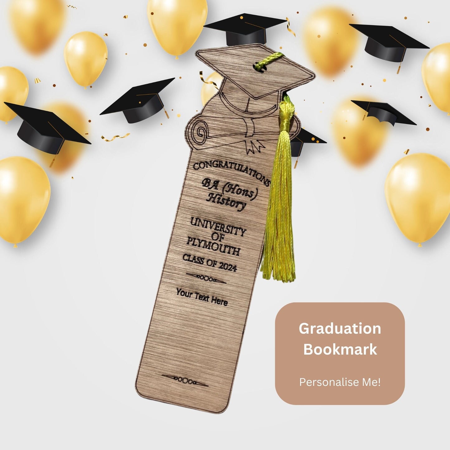 Personalised Graduation Bookmark