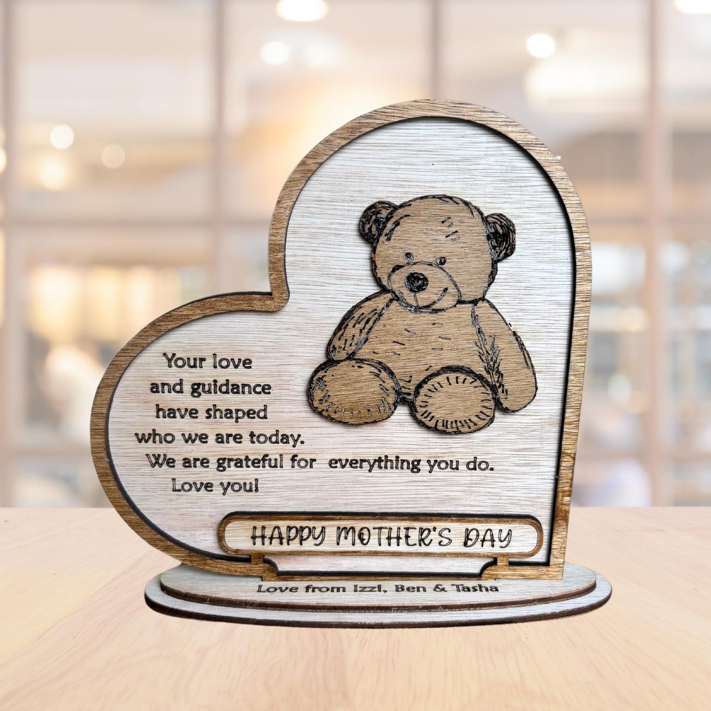 Personalised Mother's Day Heart with Stand