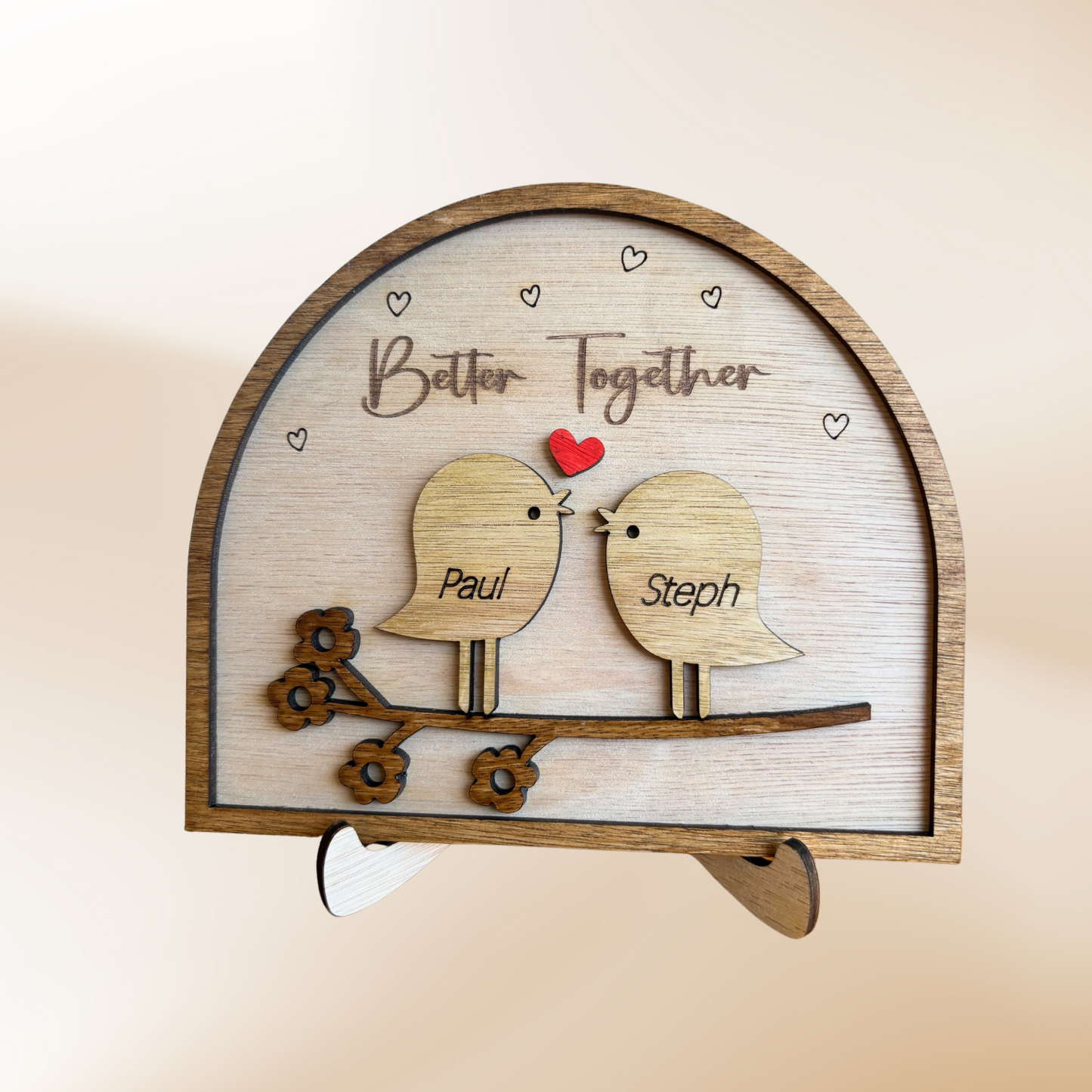 5 Year Anniversary Gift - Love Birds Ornament