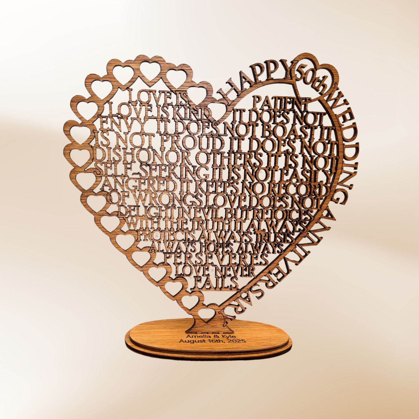Golden 50th Wedding Anniversary Gift