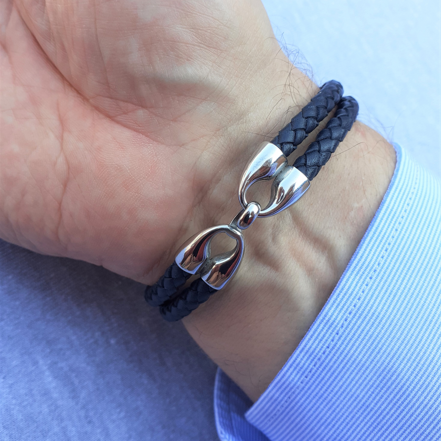 Compass Leather Bracelet