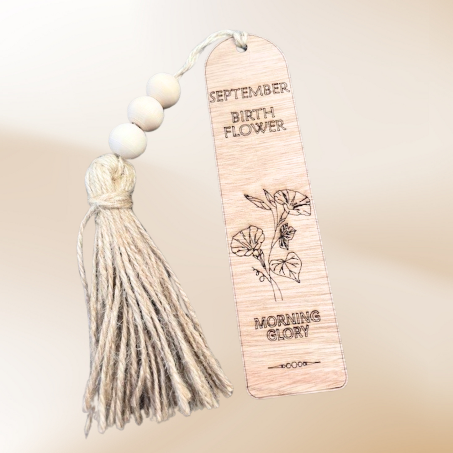 September Birth Flower Bookmark with Tassel