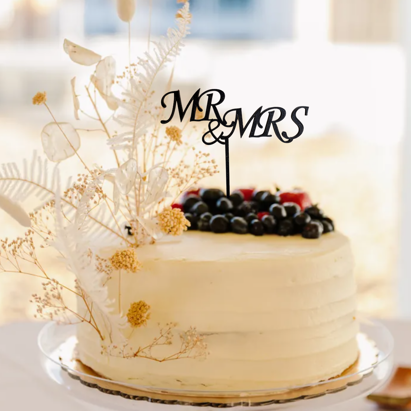 Mr & Mrs Wedding Cake Topper Acrylic