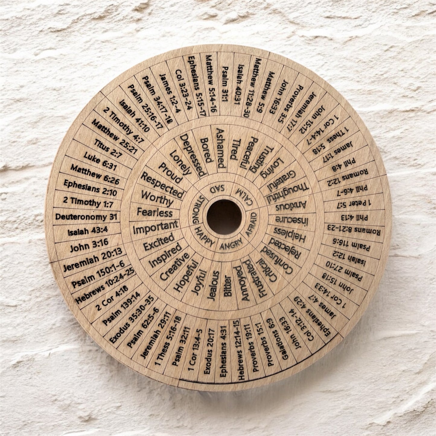 Prayer Emotion Wheel - Spinning Christian Scripture Bible Verse