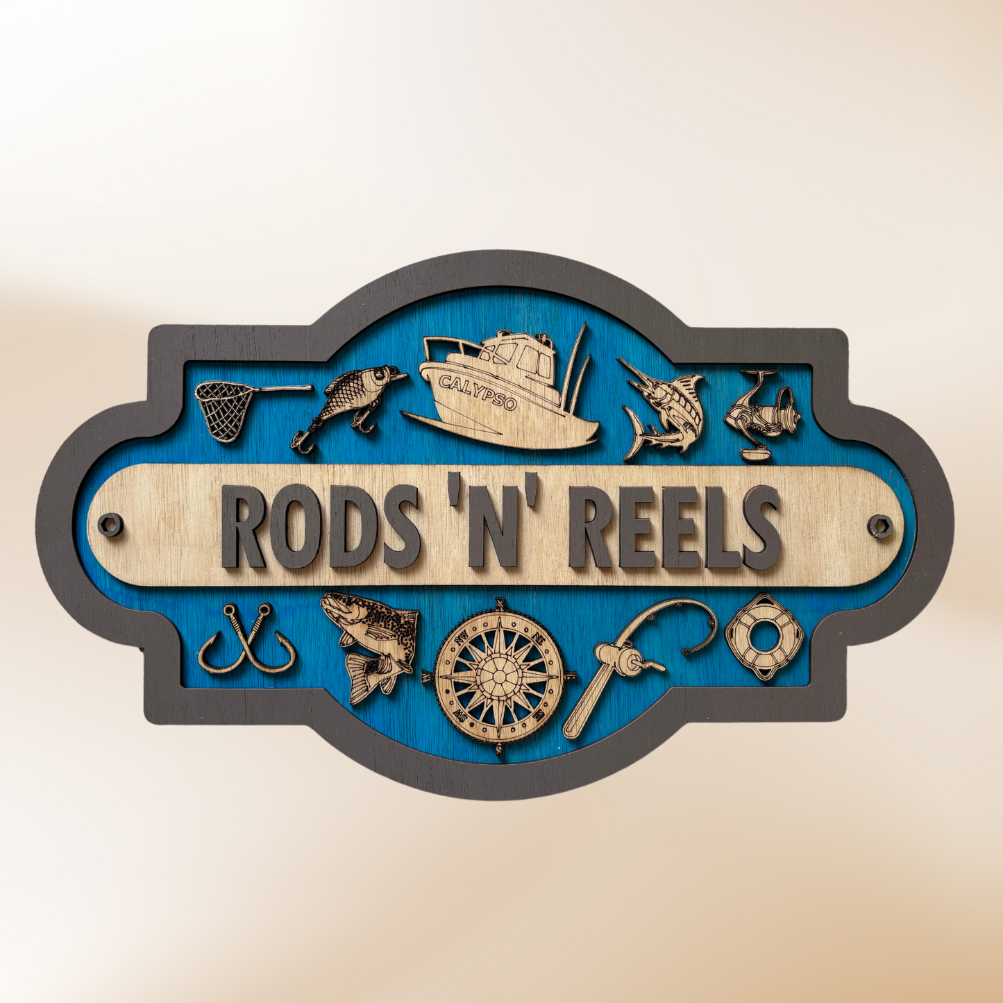 Fishermen Gift - Personalised Fishing Sign