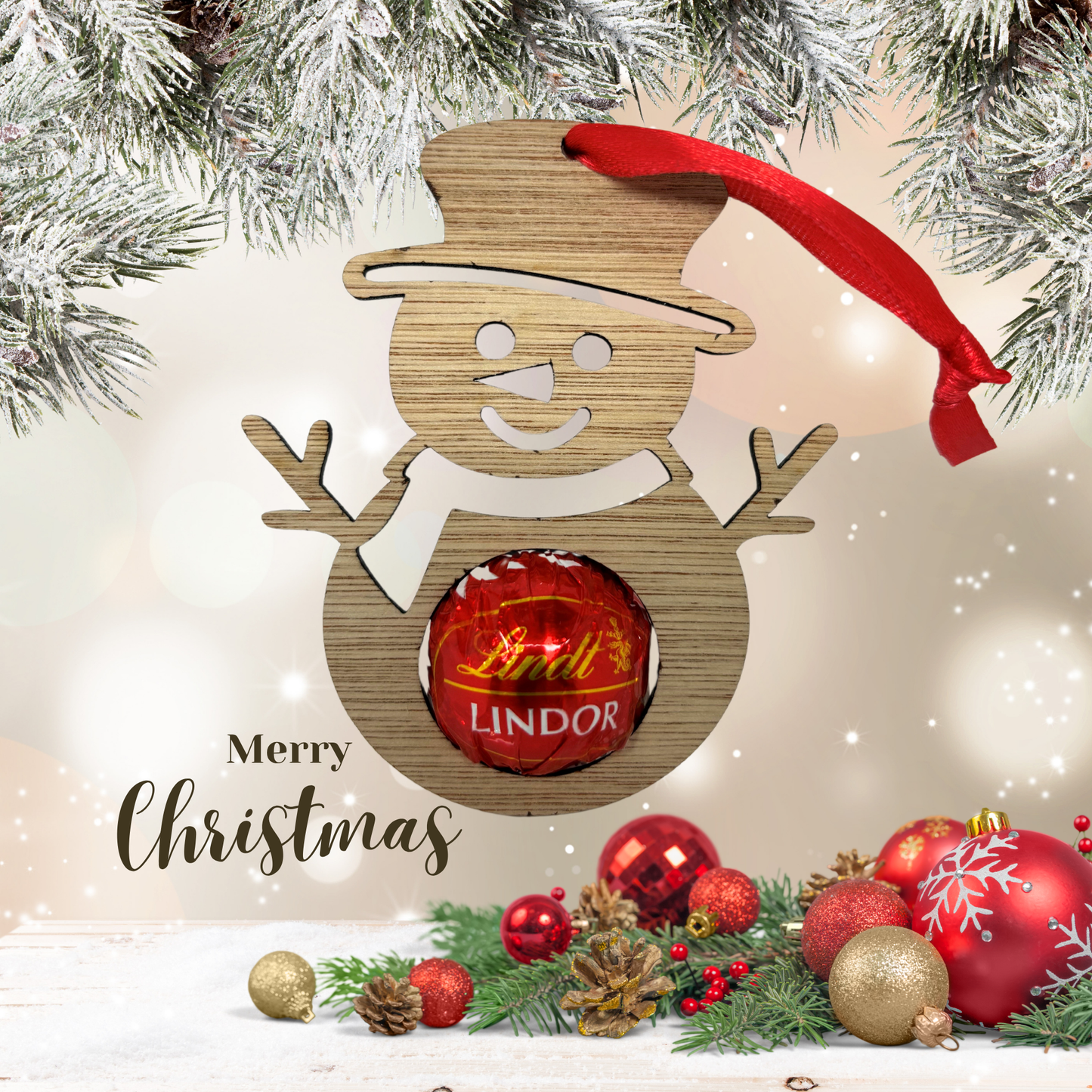 Snowman Chocolate Holder Christmas Tree Decoration