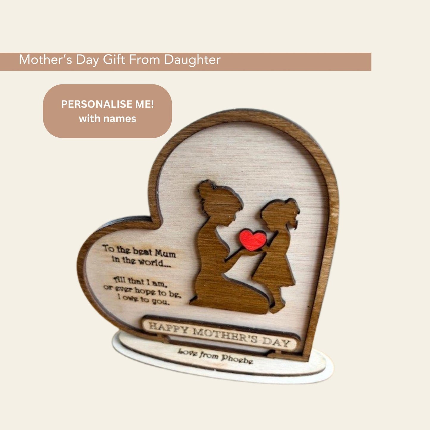 Personalised Mothers Day Gift from Daughter