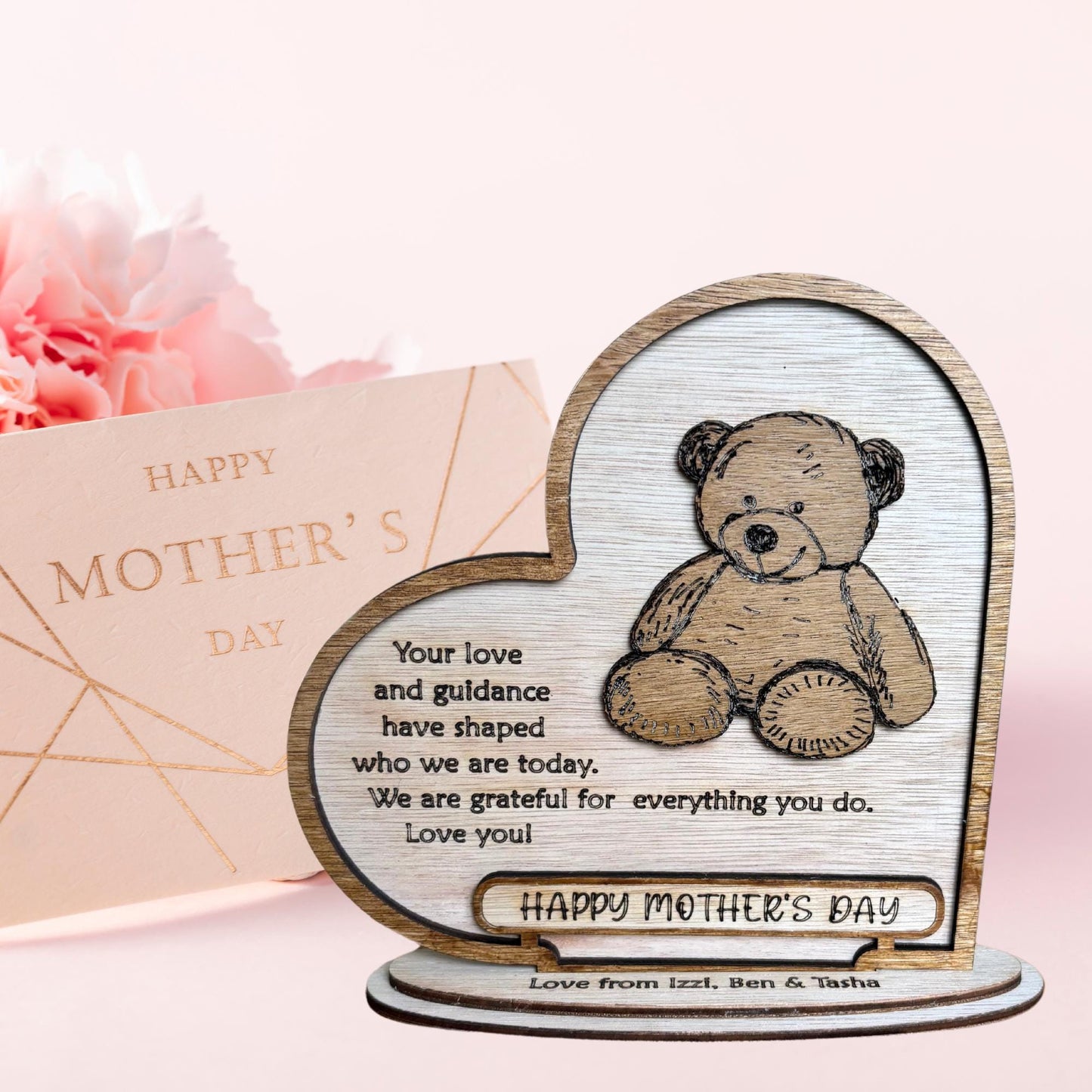 Personalised Mother's Day Heart with Stand