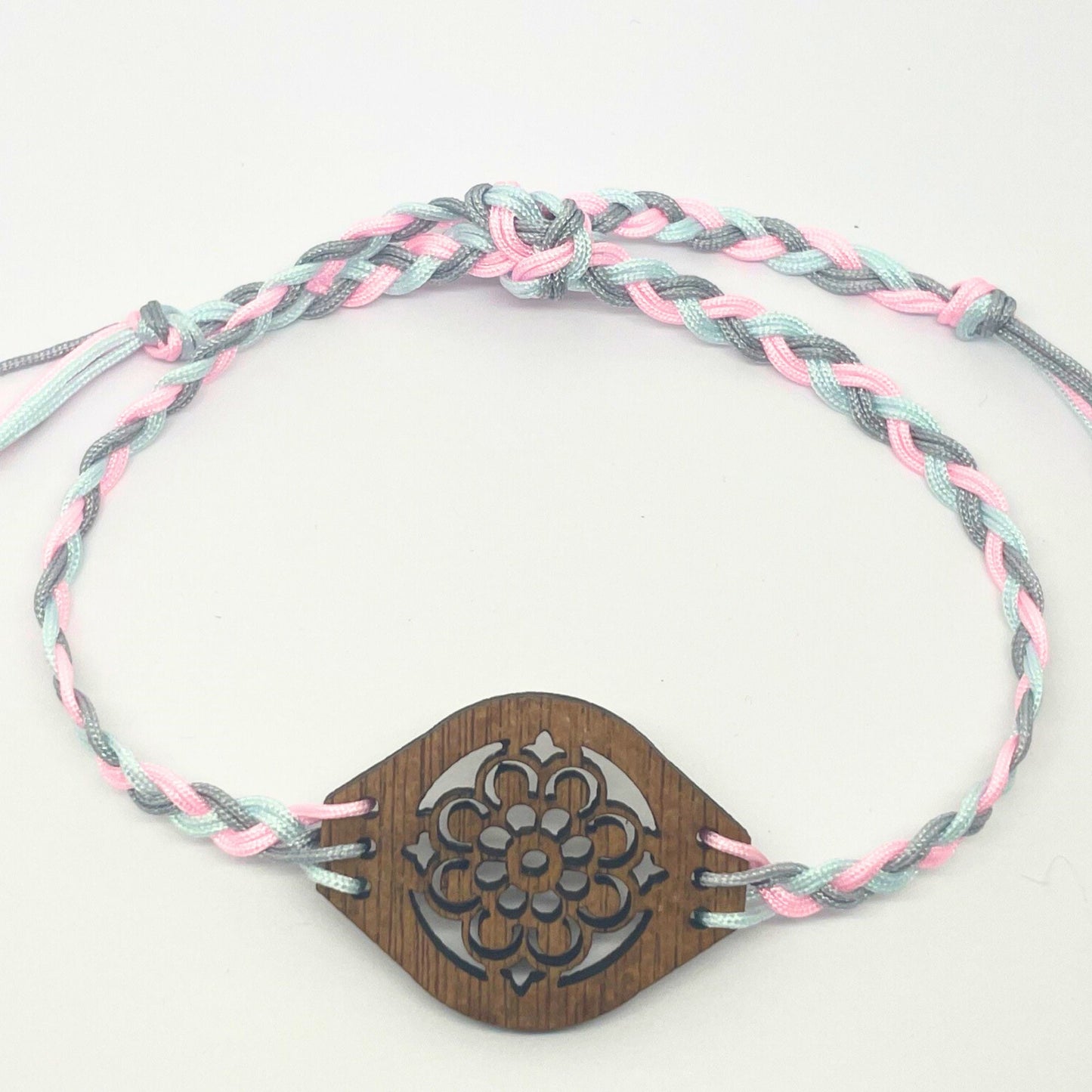 Wood Charm Braided Bracelet