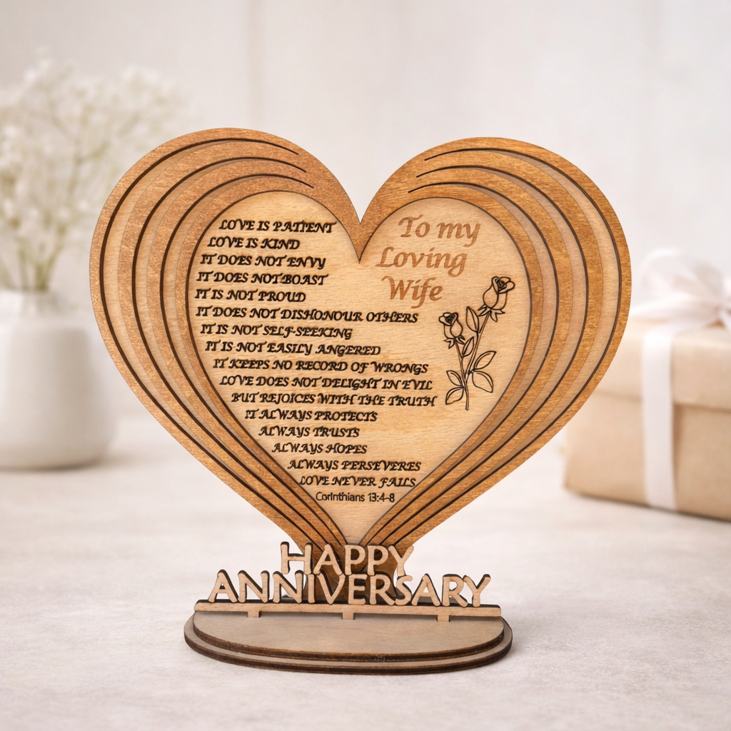 1st Paper Anniversary Gift for Wife | Corinthian Heart