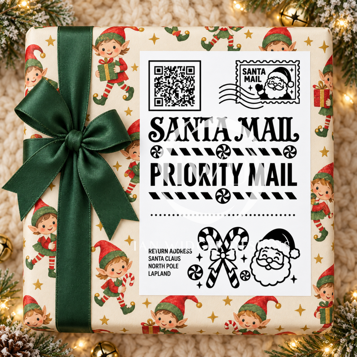Personalised QR Code Santa Tracker Labels