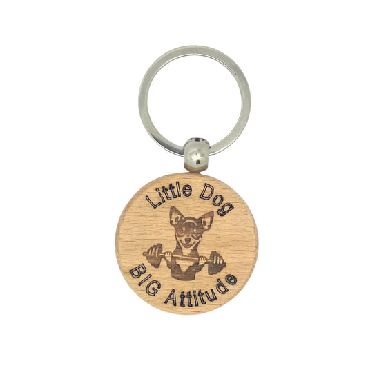 Chihuahua Dog Keyring -  Little Dog Big Attitude