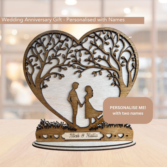 Outdoor Love Tree Couple Romantic Heart Ornament