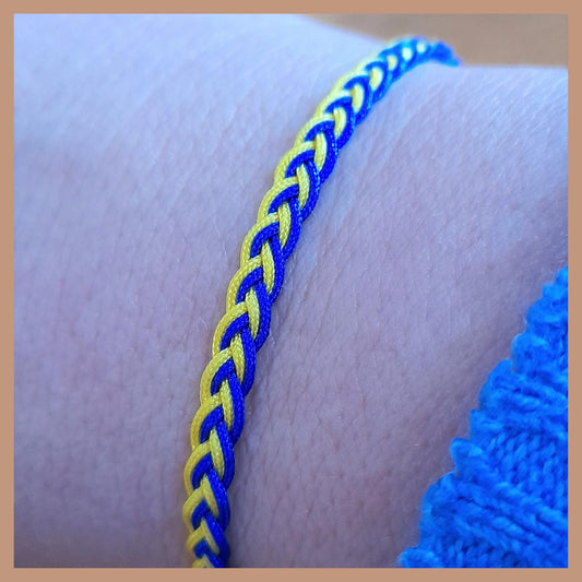 Handwoven Ukraine Bracelet - Blue and Yellow
