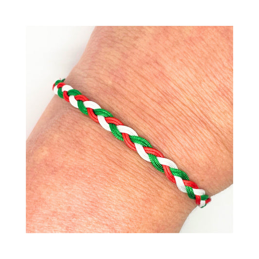 Italy Team Bracelet -  Red White and Green