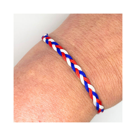 France Flag Bracelet -  White Red Blue