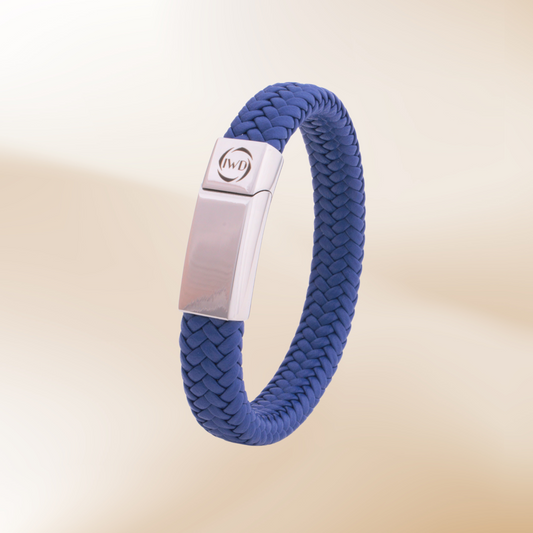 Blue Leather Bracelet