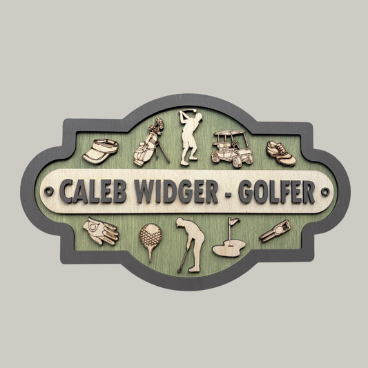 Personalised Golf Sign for Golf Lover