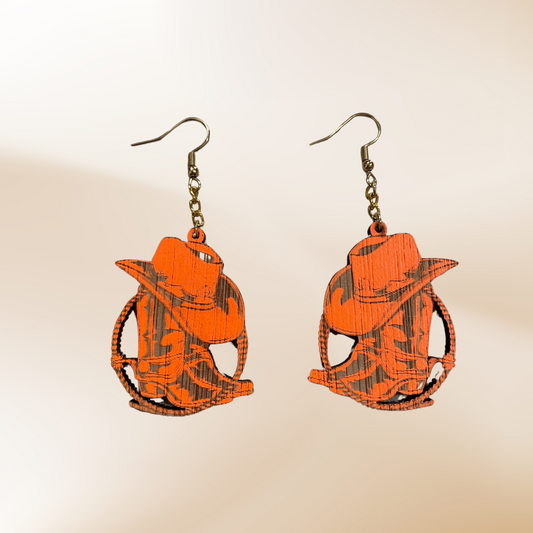 Western Cowgirl Dangle Earrings