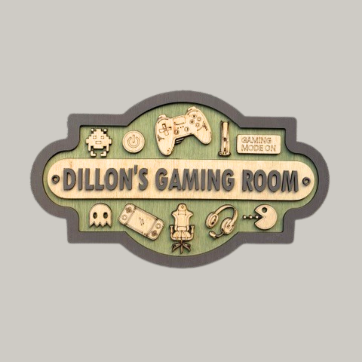 Personalised Gamer Wooden Sign