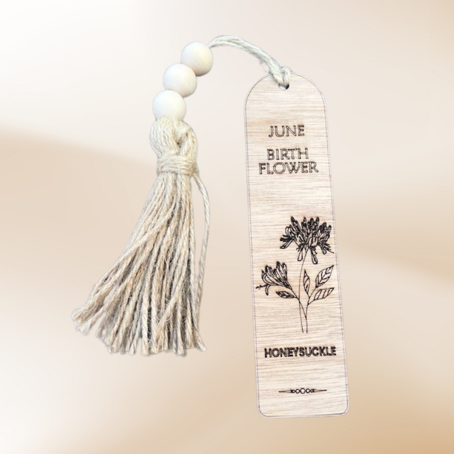 June Birth Flower Bookmark with Tassel