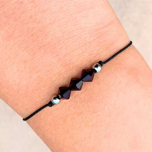 2nd Wedding Anniversary Gift - Garnet Bracelet