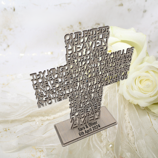 Lords Prayer Wooden Cross