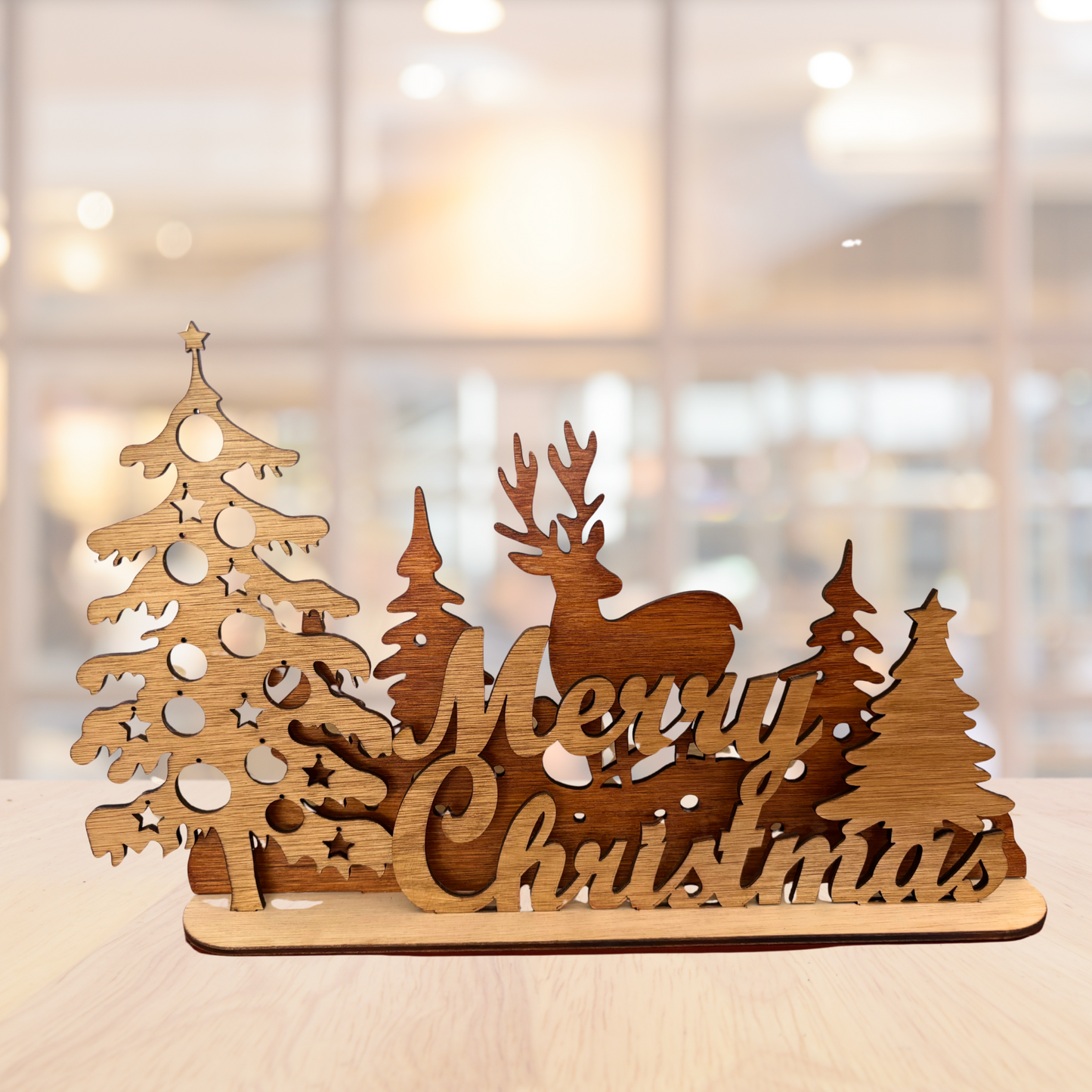 Rustic Woodland Christmas Scene