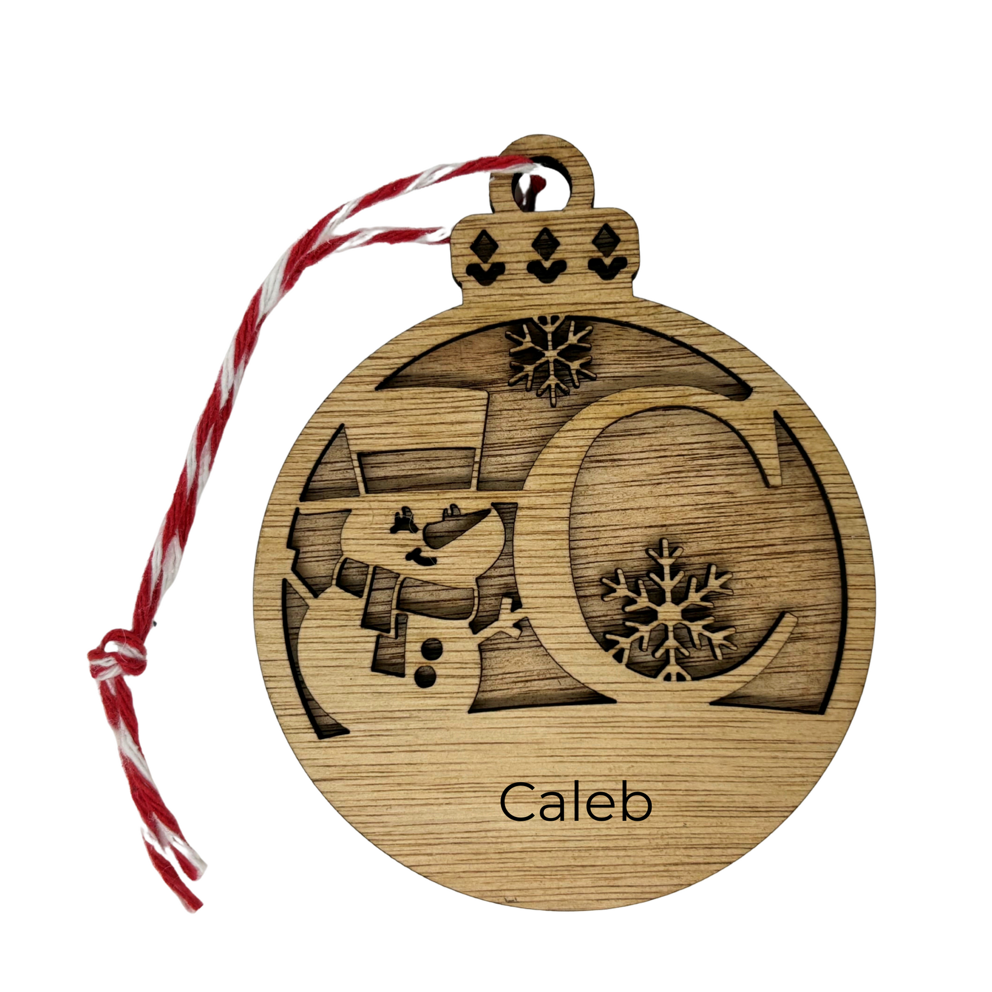 Personalised Christmas Snowman Decoration