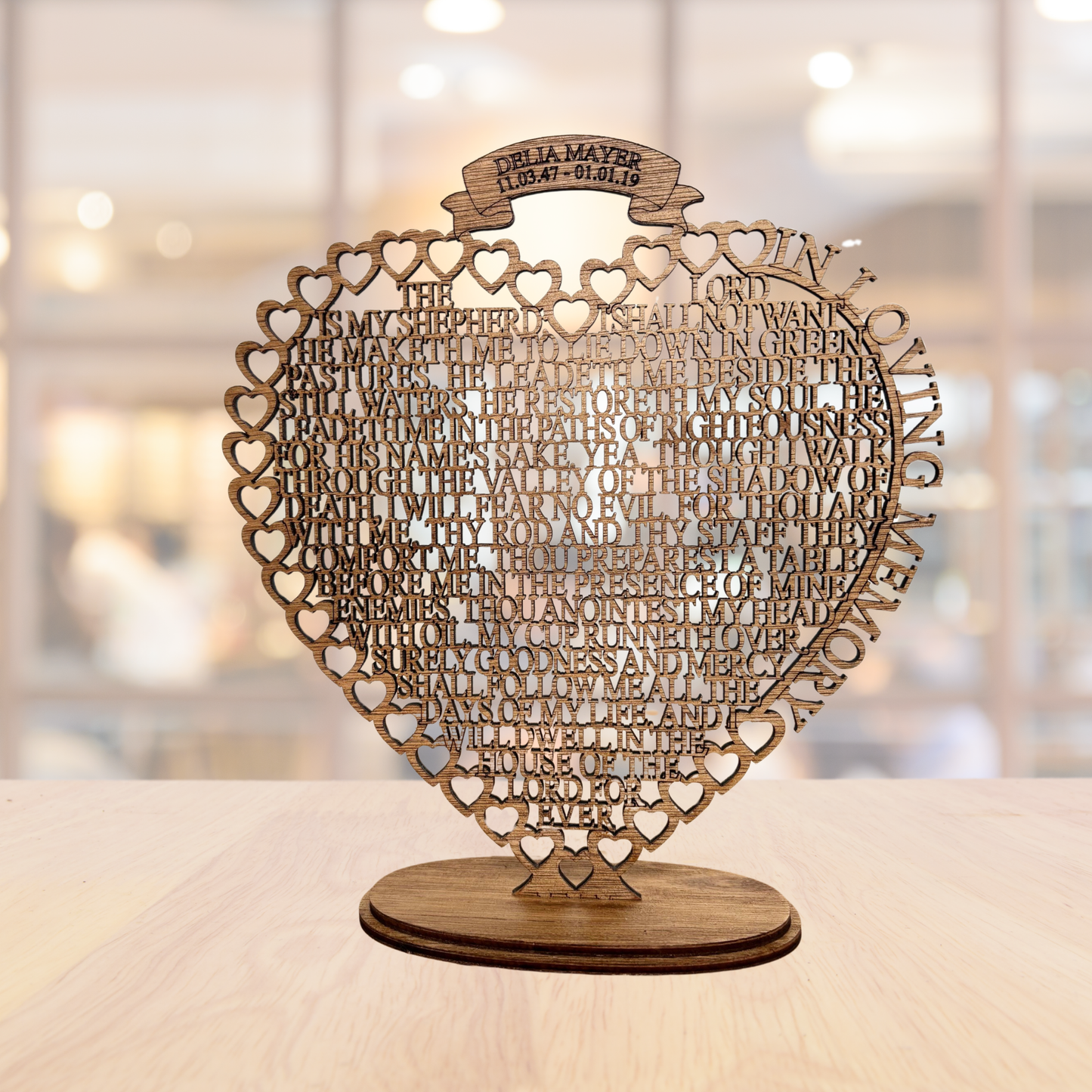 Memorial Ornament For Loved Ones | Engraved Heart Sympathy Gift