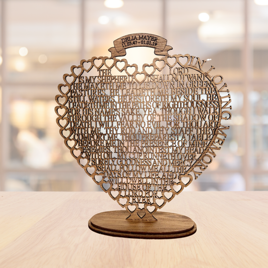 Memorial Ornament For Loved Ones | Engraved Heart Sympathy Gift