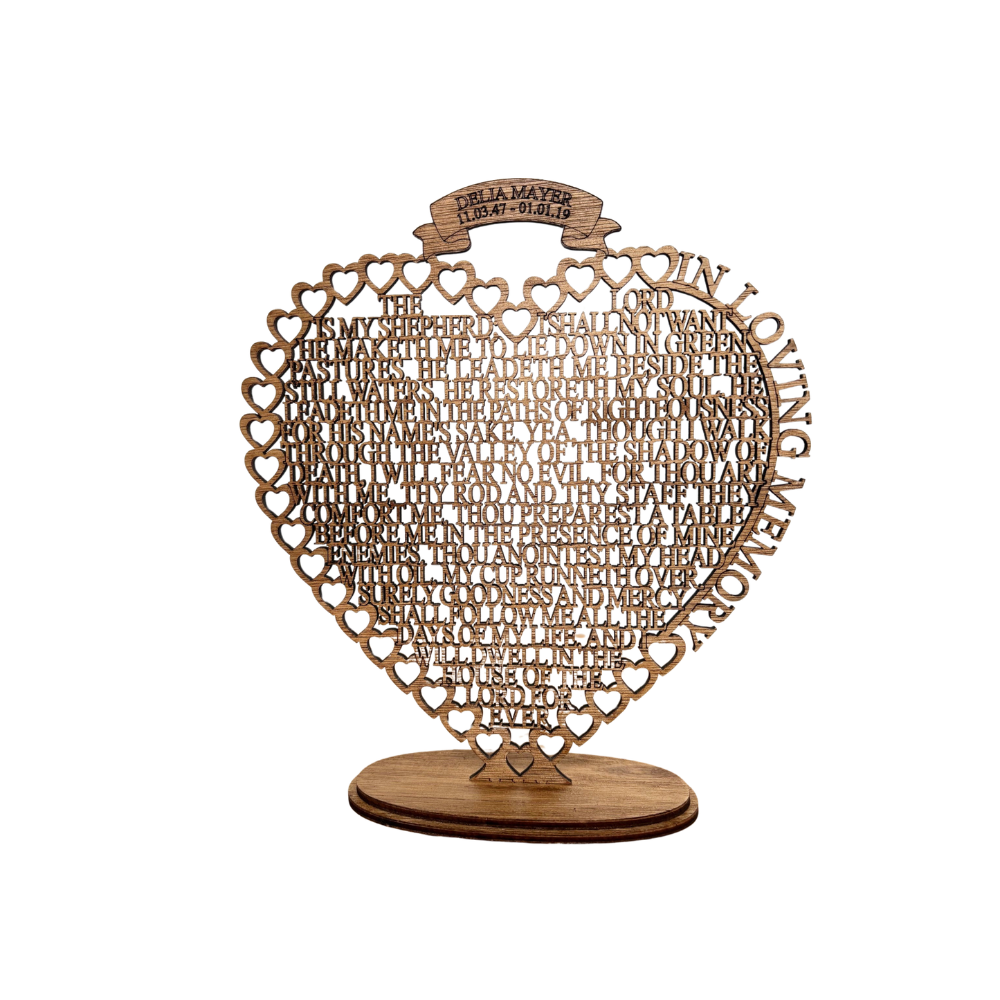 Memorial Ornament For Loved Ones | Engraved Heart Sympathy Gift