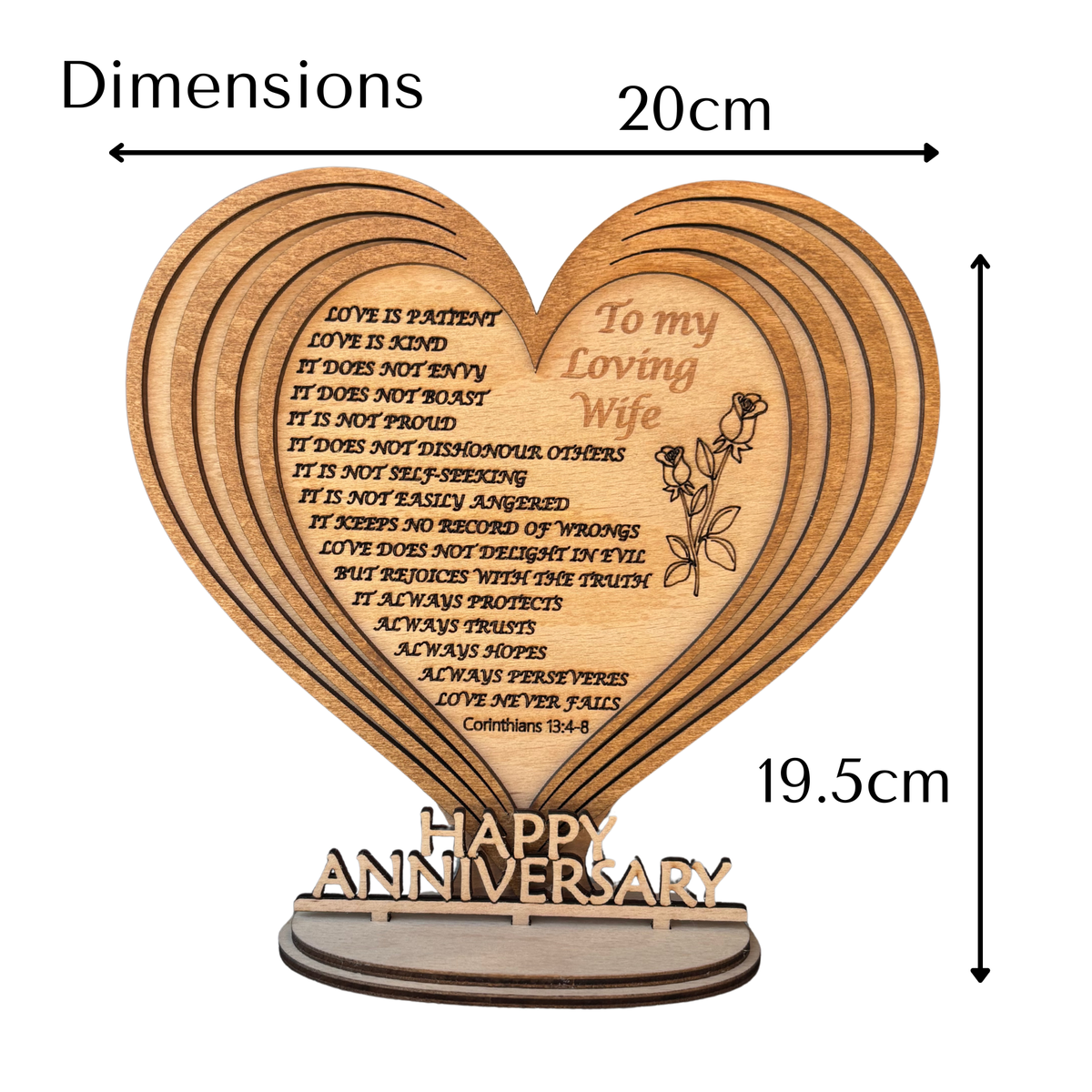 1st Paper Anniversary Gift for Wife | Corinthian Heart