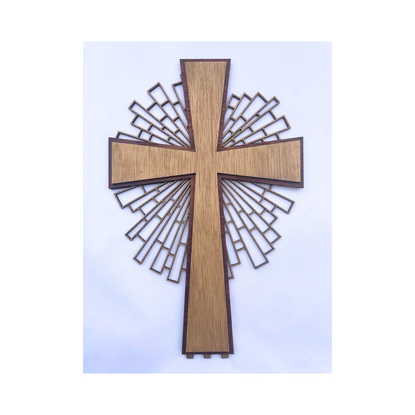 Personalised Wooden Cross with Stand | Baptism Gift