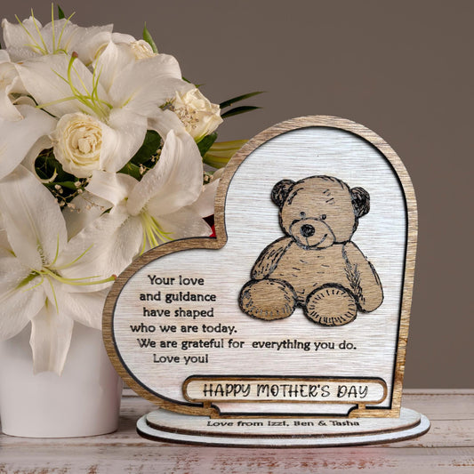 Personalised Mother's Day Heart with Stand