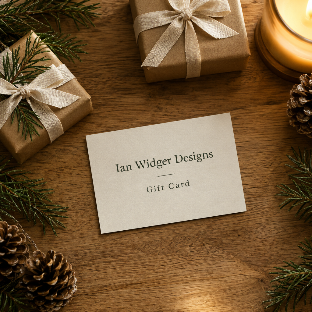 Premium rustic Christmas gift card lifestyle image