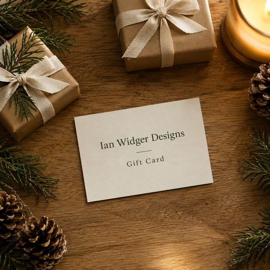 Premium rustic Christmas gift card lifestyle image